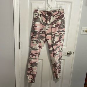 Camo pink cargo pants